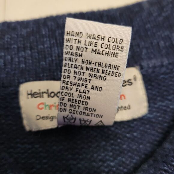 Heirloom Collectibles Y2K Embellished Christmas Sweater Zip Vest Blue Tartan - Picture 10 of 10